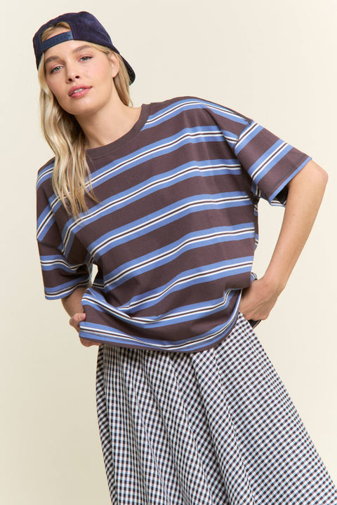 Emery Stripe Oversized Top
