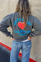 A+H Stroked Heart Pullover
