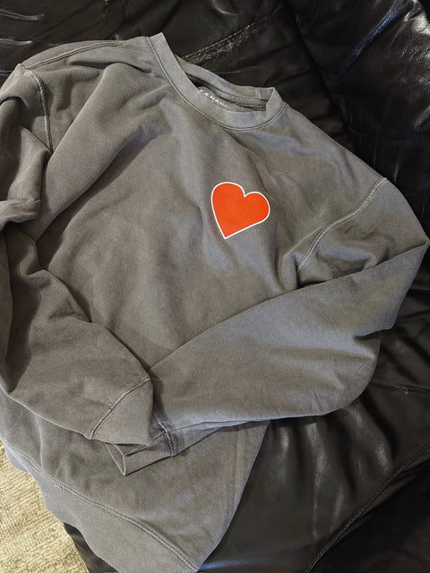 A+H Stroked Heart Pullover