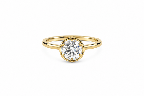 Round Cut Bezel Ring