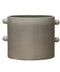 Cream Stoneware Pot w/ Reactive Glaze