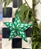 Green Checkered Star Ornament