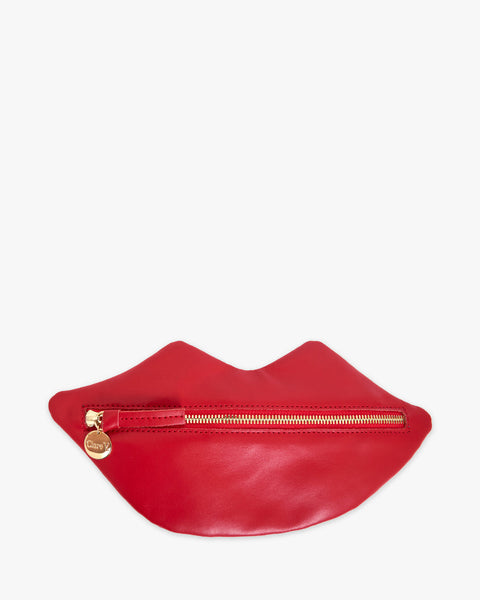 Clare V. Lips Flat Clutch - Super Red