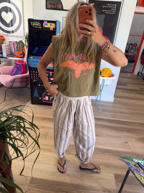 A+H Eagle Sleeveless Crop Tee - ascot + hart