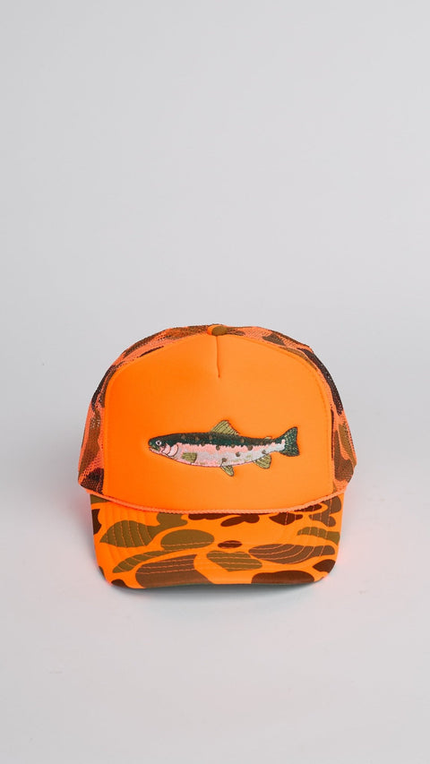 A+H Embroidered Trout Trucker - ascot + hart