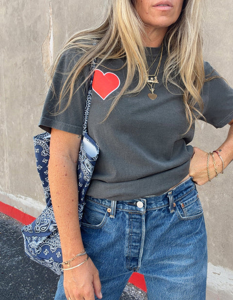 A+H Stroked Heart Tee - ascot + hart