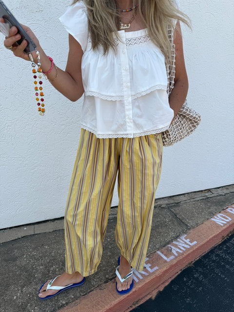 Aurora Striped Parachute Pants - ascot + hart