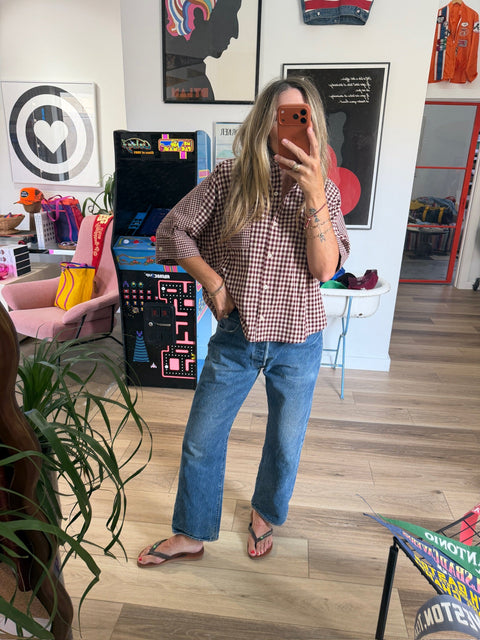 Brielle Gingham Blouse - ascot + hart