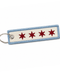 Chicago Flag Embroidered Keychain - ascot + hart