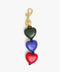 Clare V. Heart Fob - Evergreen Multi - ascot + hart