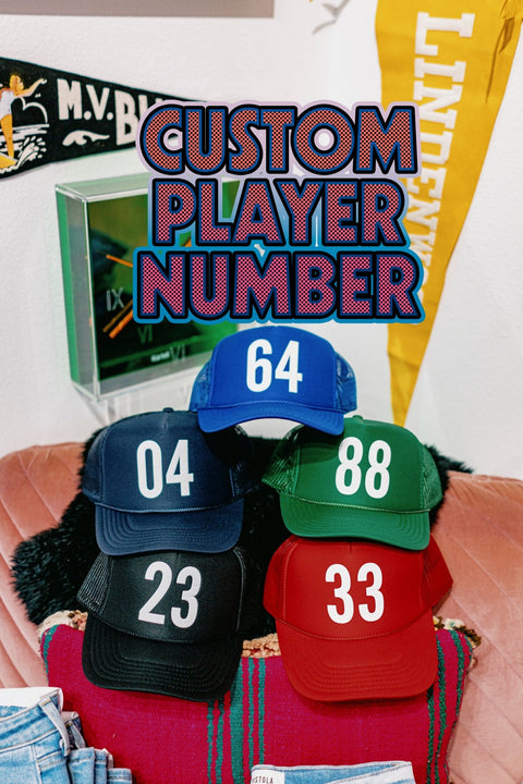 Custom Player Number Trucker - ascot + hart