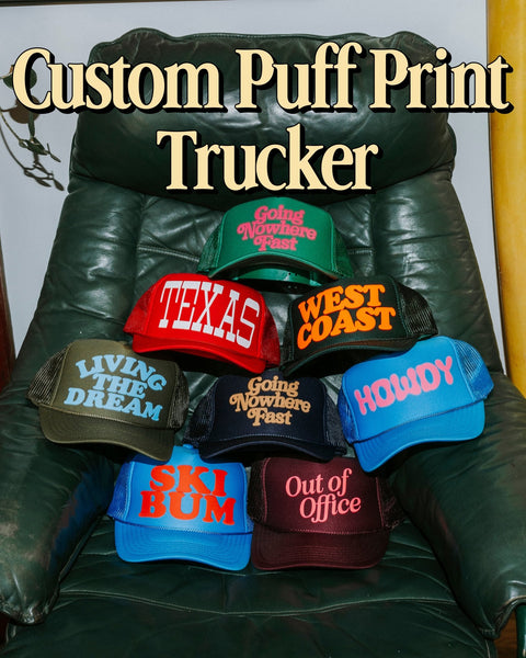 Custom Puff Print Trucker - ascot + hart