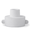 DUAL - FUNCTION TAPER + TEA LIGHT HOLDER, WHITE - ascot + hart