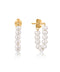 Eloise Pearl Chain Hoops - ascot + hart