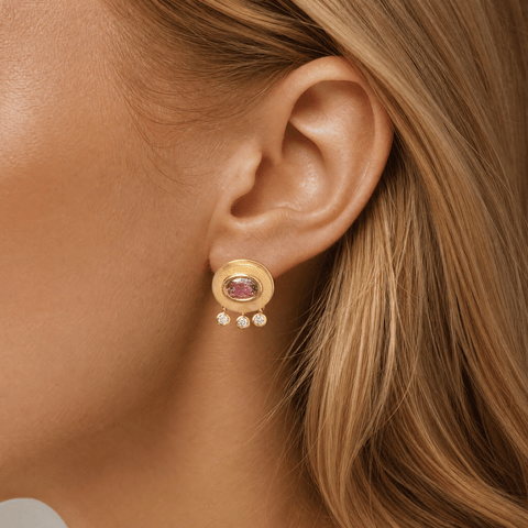 Finley Drop Stud Earrings - ascot + hart