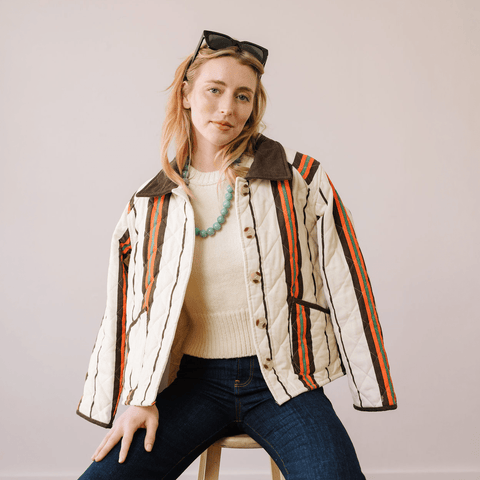 Hadley Vintage Stripe Barn Jacket - ascot + hart
