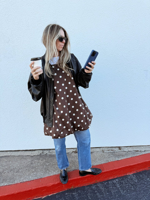 Josie Polka Dot Mini Dress - ascot + hart