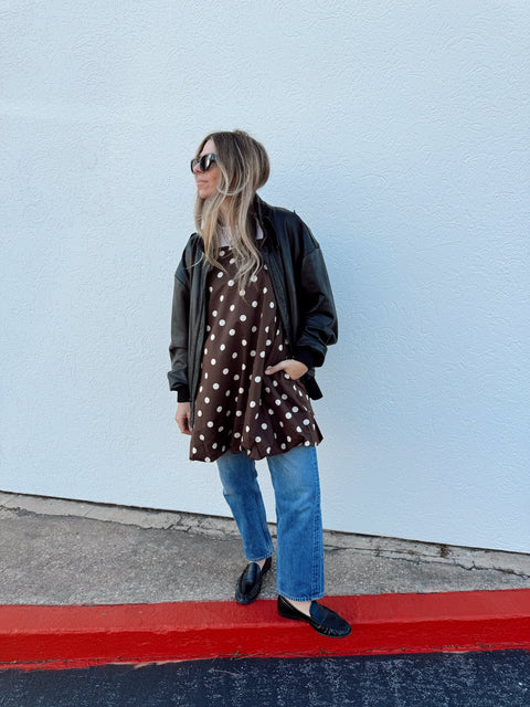Josie Polka Dot Mini Dress - ascot + hart