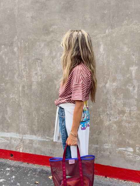 Kai Striped Oversized Tee - ascot + hart