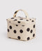 Large Cosmetic Case - Cream and Black Polka Dot - ascot + hart