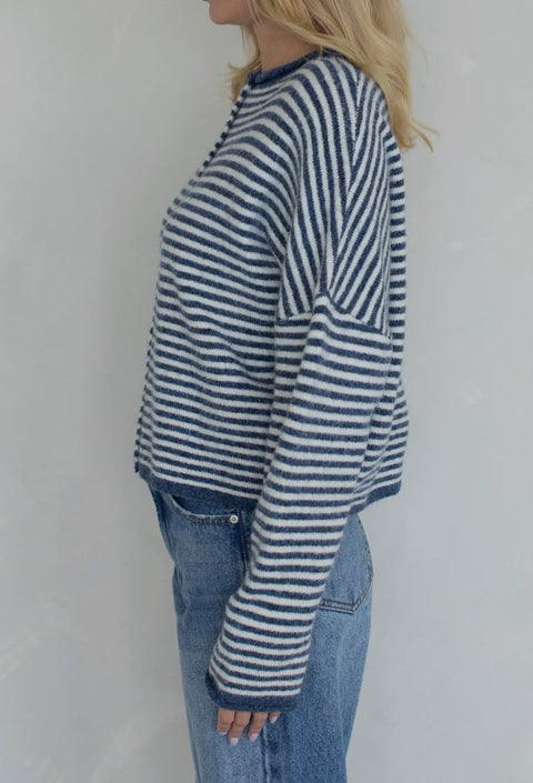 Leighton Striped Cardigan - ascot + hart
