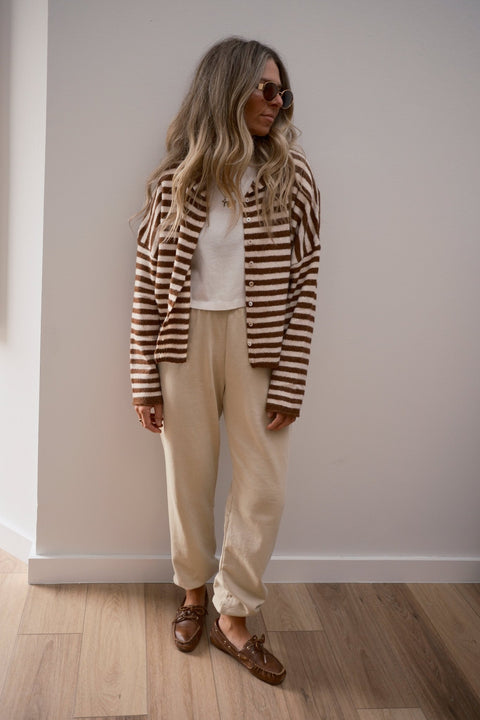 Leighton Striped Cardigan - ascot + hart