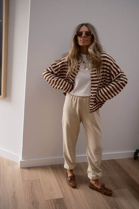 Leighton Striped Cardigan - ascot + hart