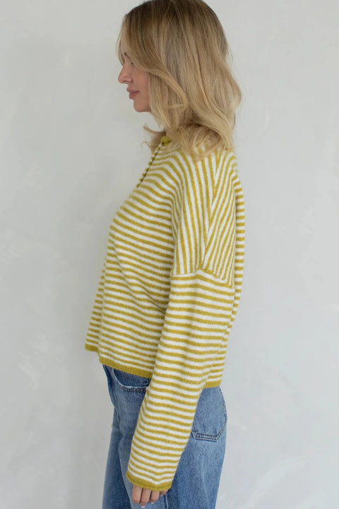 Leighton Striped Cardigan - ascot + hart