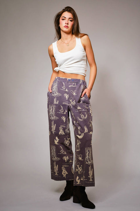 Lulu Western Wide Leg Pants - ascot + hart