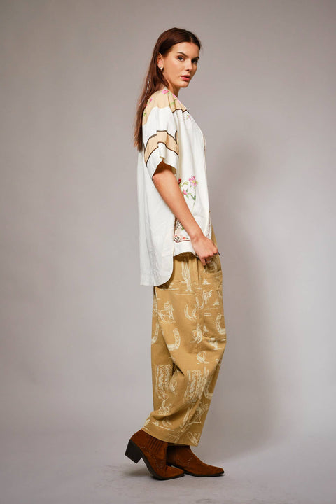 Lulu Western Wide Leg Pants - ascot + hart