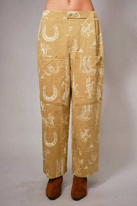 Lulu Western Wide Leg Pants - ascot + hart