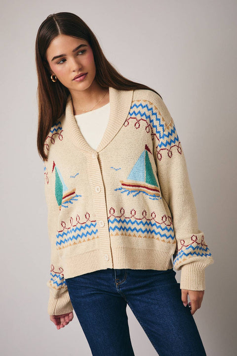Maddie Yacht Club Cardigan - ascot + hart