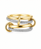 Mina Two Tone Pave Stacked Ring - ascot + hart