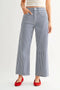 Navy Gingham Barrel Jean Twist - ascot + hart