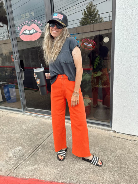 Penny High Rise Wide Leg Crop - ascot + hart