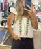 Marin Floral Embroidered Lace Top