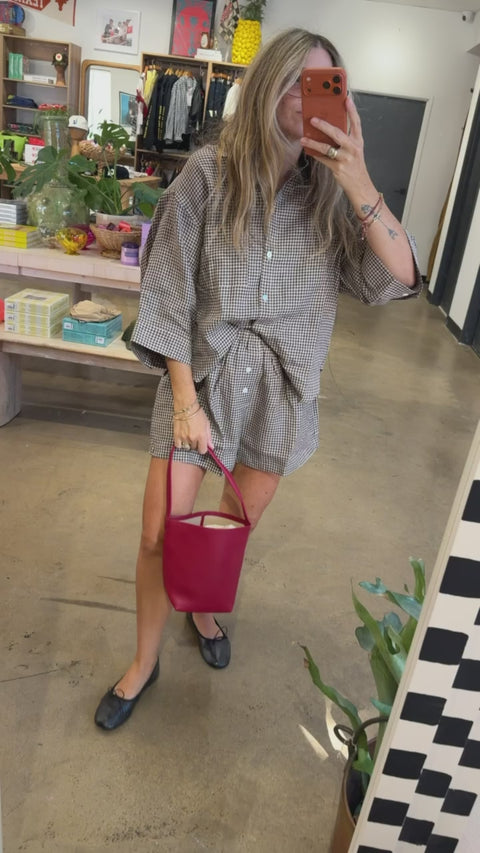 Luna Gingham Linen Shorts