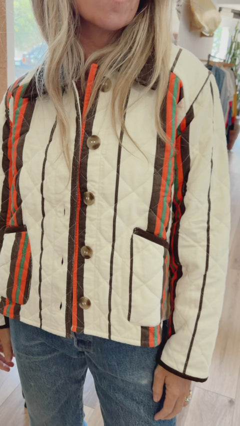 Hadley Vintage Stripe Barn Jacket