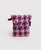 Puffy Earbuds Case - Pink Houndstooth - ascot + hart