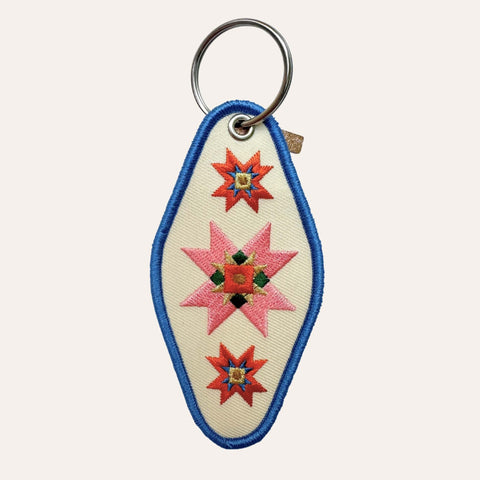 Quilt Star Patch Keychain - ascot + hart