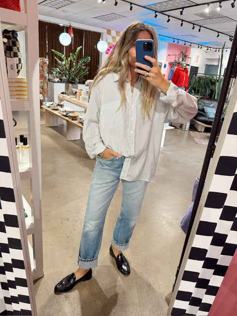 Thalia Oversized Stripe Shirt - ascot + hart