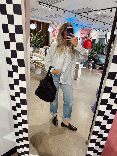 Thalia Oversized Stripe Shirt - ascot + hart