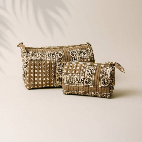 Small Olive Bandana Pouch