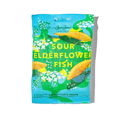 Swedish Candy - Sour Elderflower Fish - 5.2oz