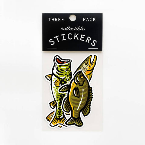 Freshwater Fish Vinyl Sticker Three-Pack