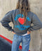 A+H Stroked Heart Pullover