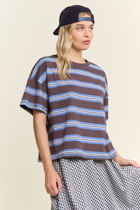 Emery Stripe Oversized Top