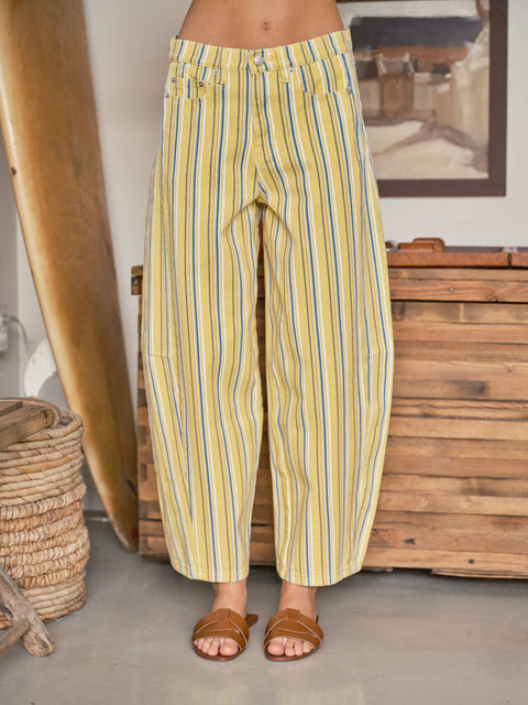 Naomi Striped Barrel Pants