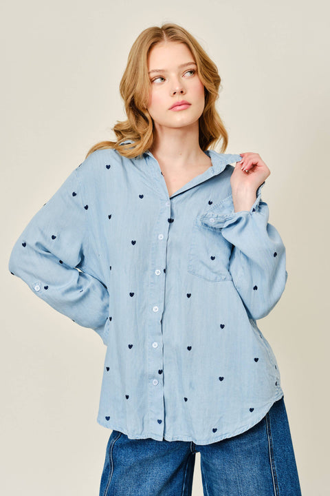 Sophie Chambray Heart Shirt