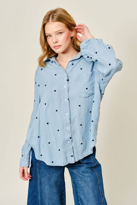 Sophie Chambray Heart Shirt